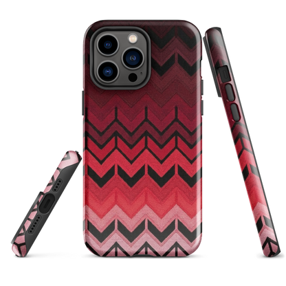 Red Chevron Tough Case for iPhone®