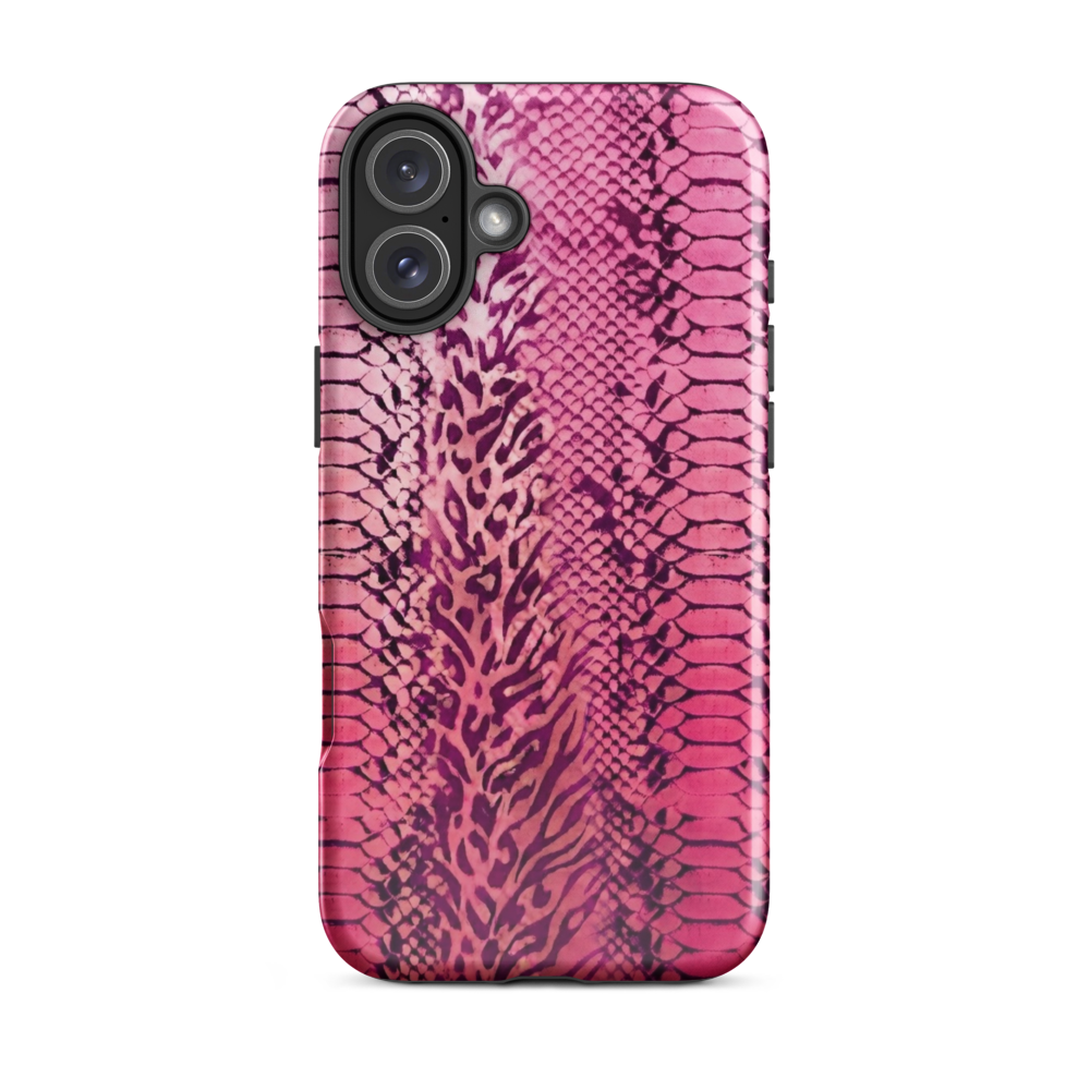 Pink Leopard Print and Snake Skin Tough Case for iPhone®