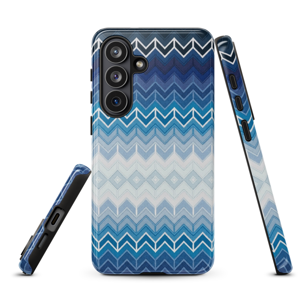 Blue Chevron Tough Case for Samsung