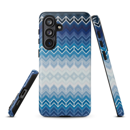 Blue Chevron Tough Case for Samsung