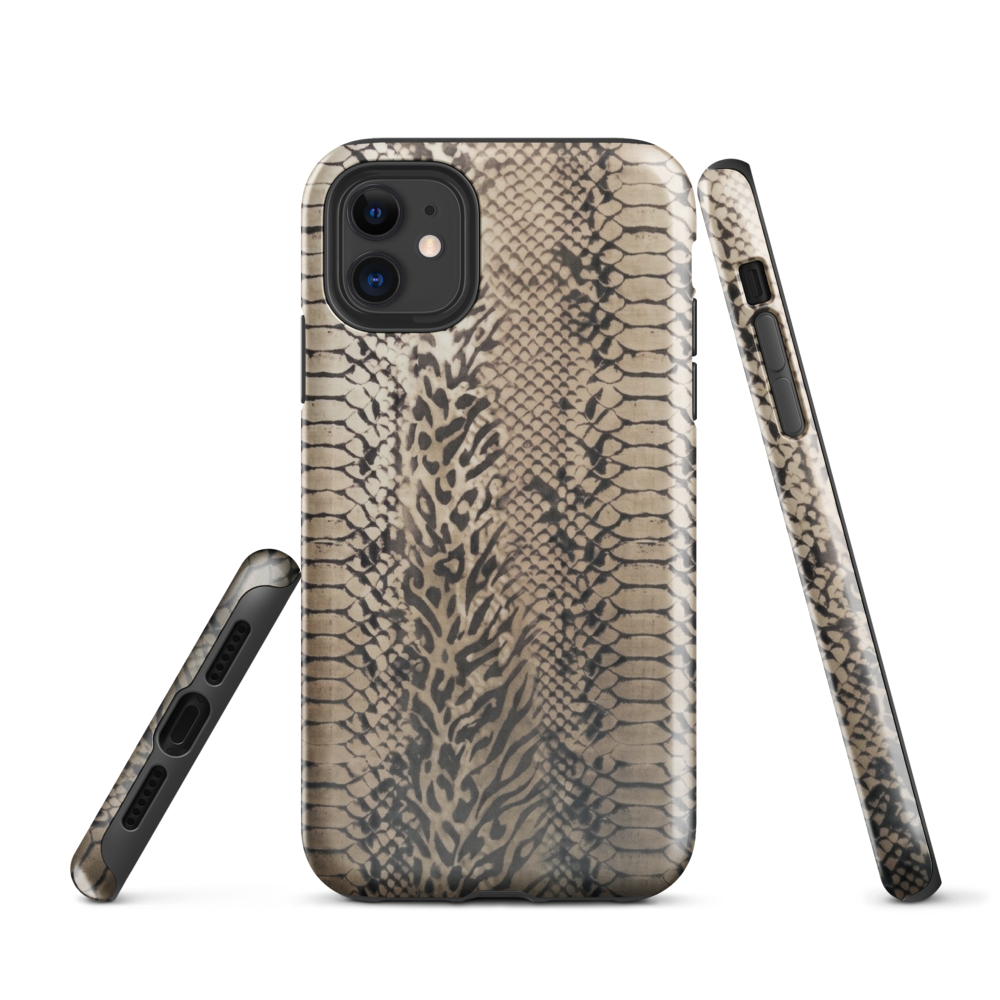 Neutral Snake Skin Tough Case for iPhone®