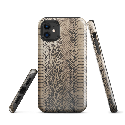 Neutral Snake Skin Tough Case for iPhone®