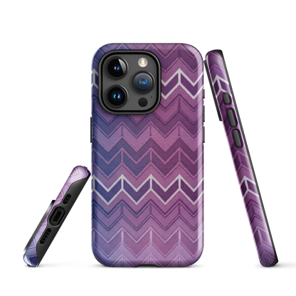 Blue Purple & White Chevron Classic Tough Case for iPhone®