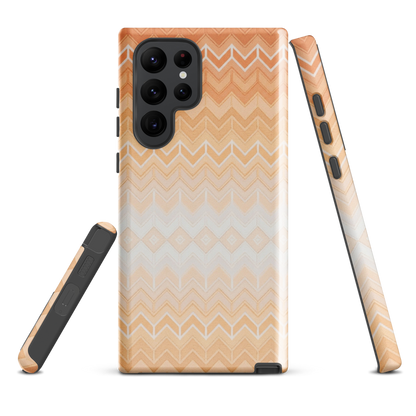 Orange Chevron Tough Case for Samsung