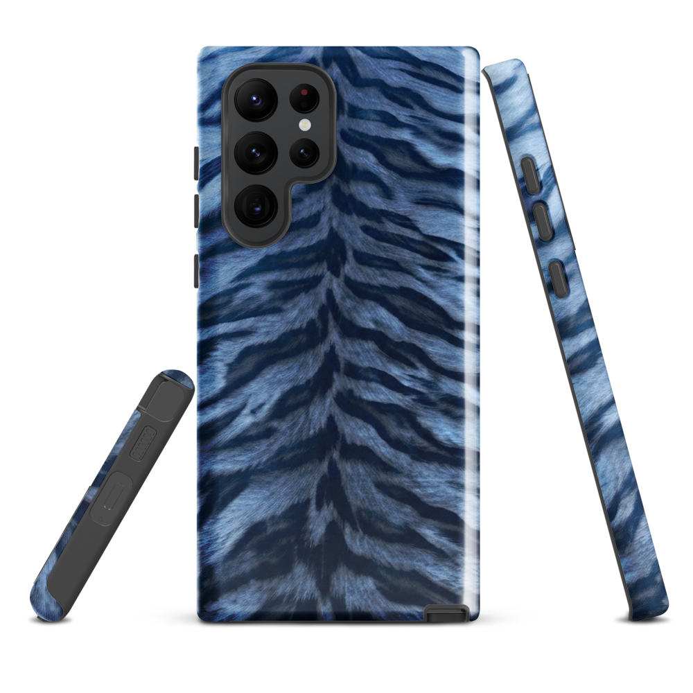 Blue Tiger Print Tough Case for Samsung