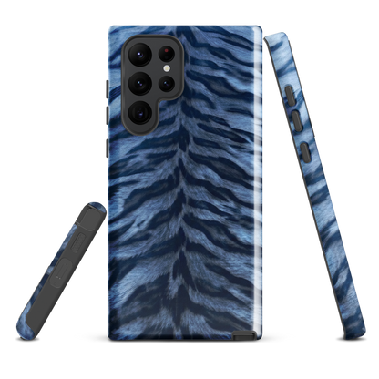 Blue Tiger Print Tough Case for Samsung