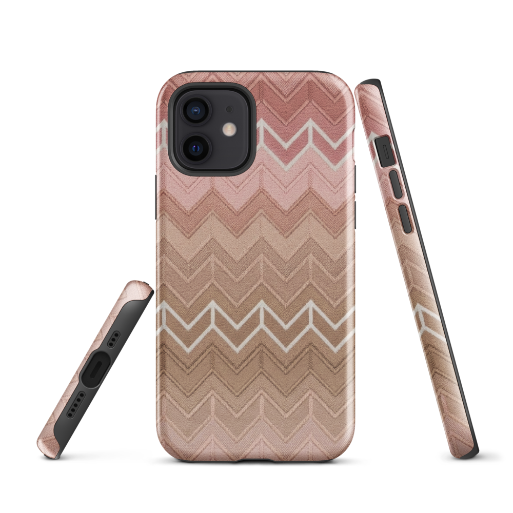 Pink & Muaves Chevron Pattern Tough Case for iPhone®
