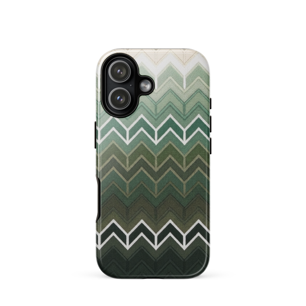 Green Chevron Tough Case for iPhone®