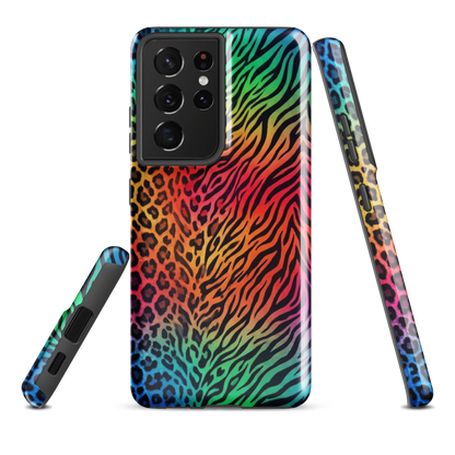 Rainbow Leopard & Zebra print Tough Case for Samsung
