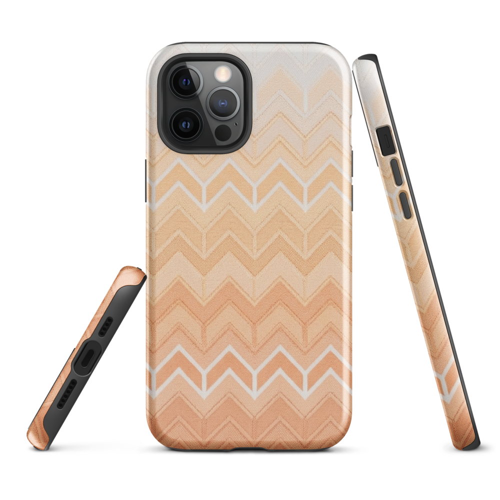 Coastal Orange Chevron Pattern Tough Case for iPhone®