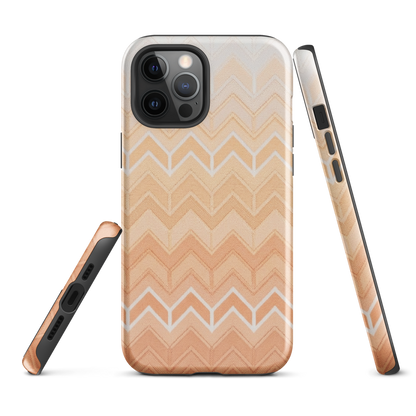 Coastal Orange Chevron Pattern Tough Case for iPhone®