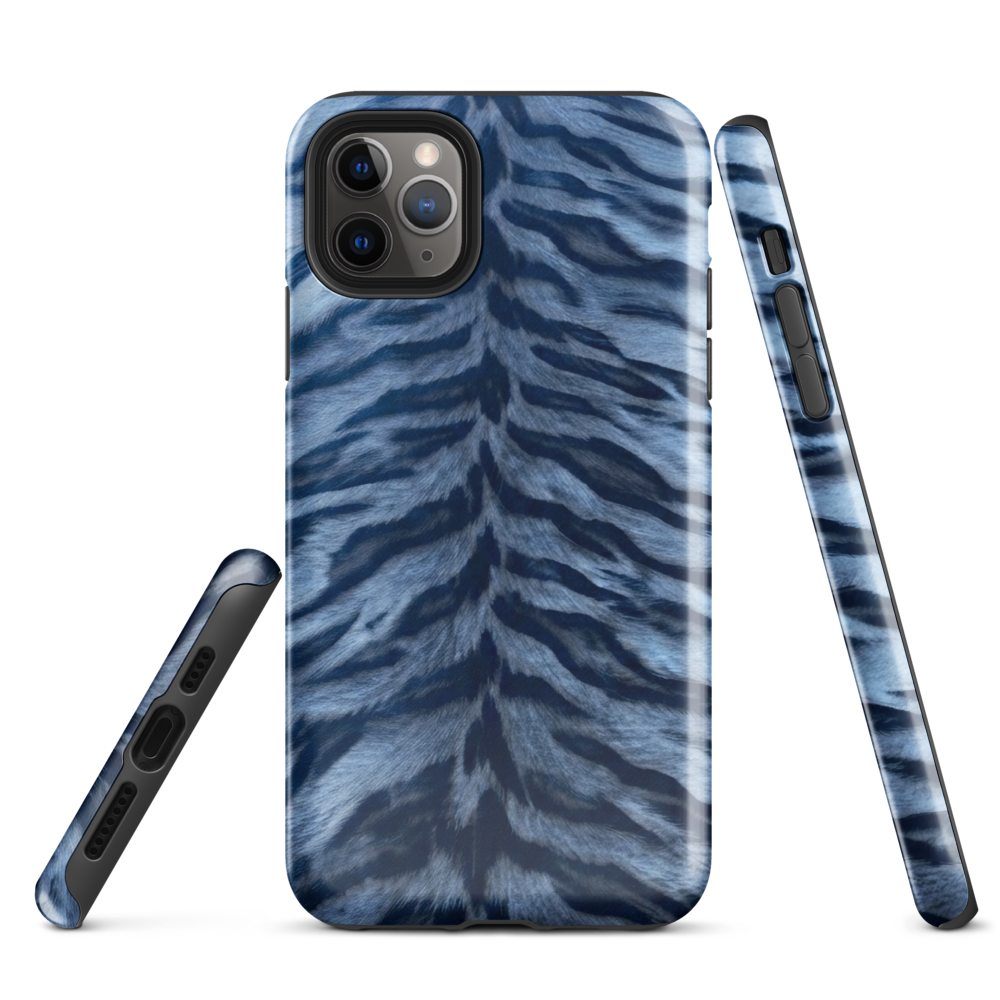 Blue Tiger Print Tough Case for iPhone®