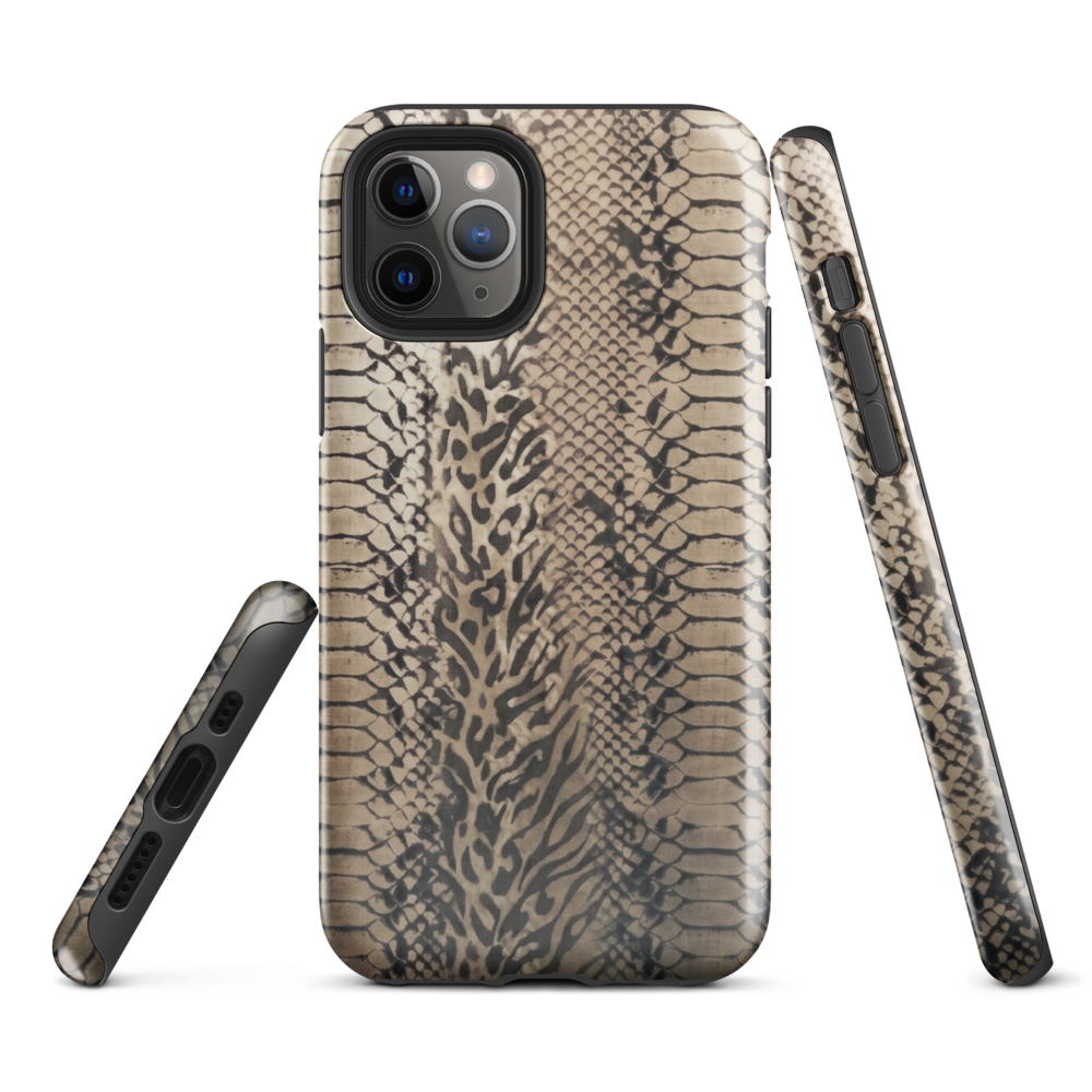 Neutral Snake Skin Tough Case for iPhone®