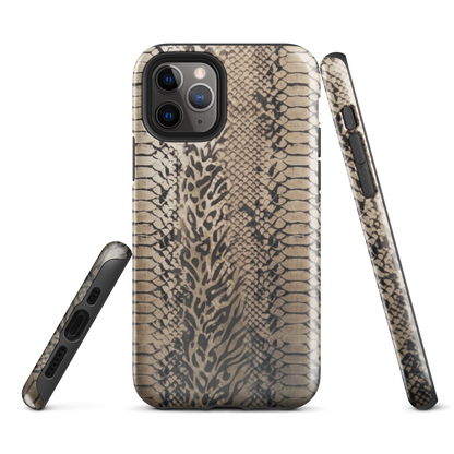 Neutral Snake Skin Tough Case for iPhone®