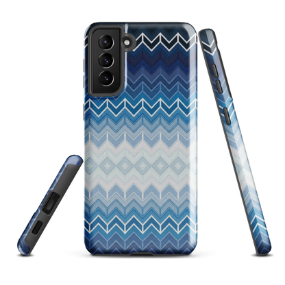 Blue Chevron Tough Case for Samsung