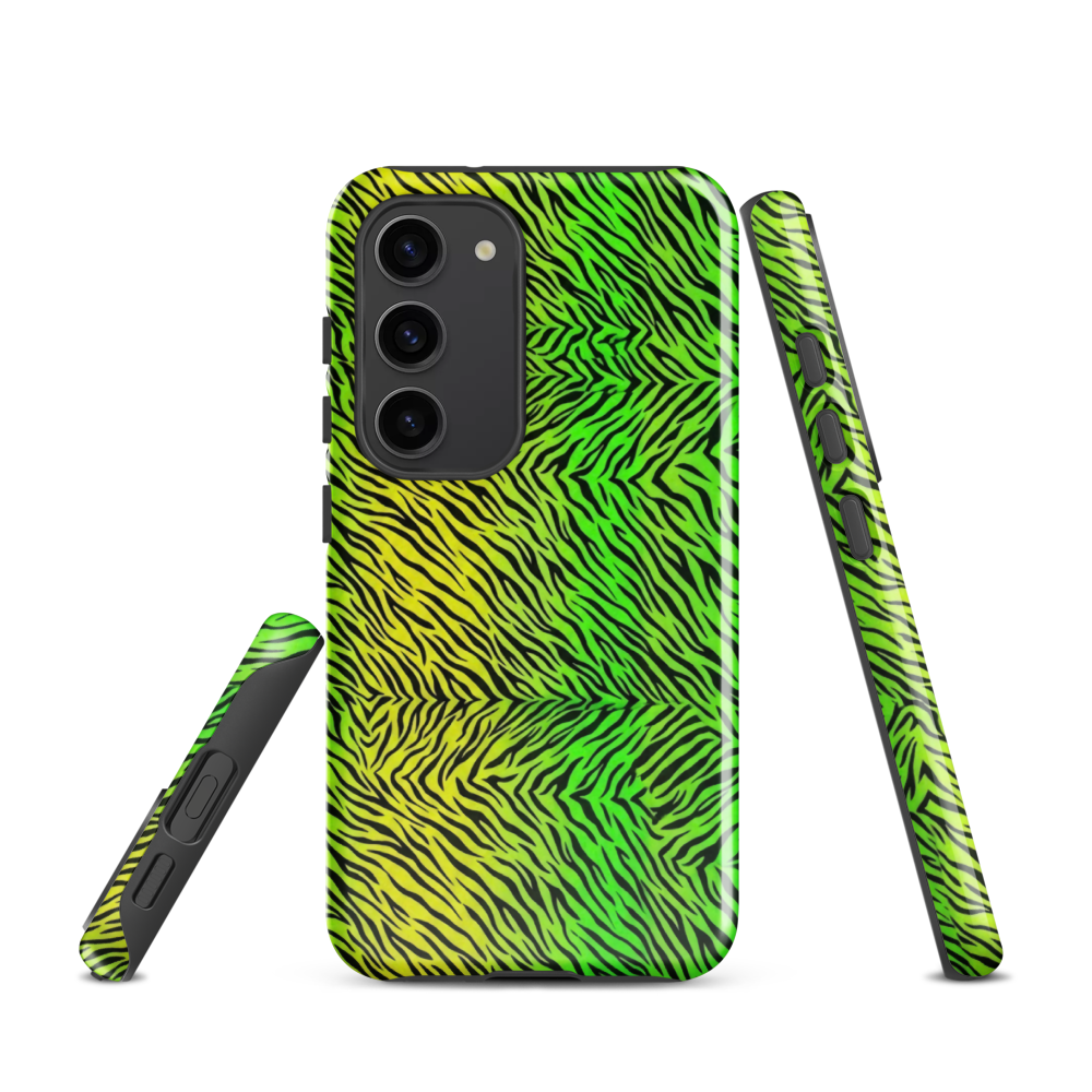 Green & Yellow  Zebra Print Tough Case for Samsung