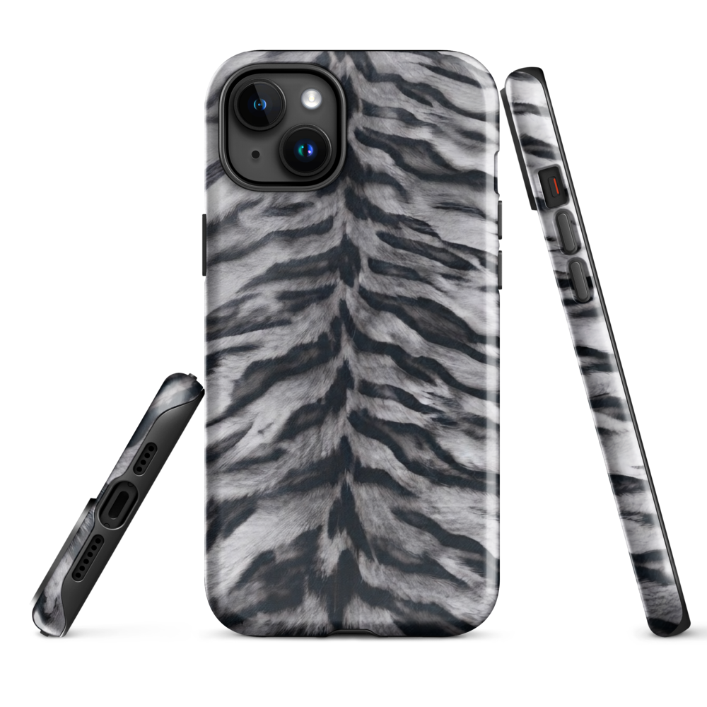 Gray Tiger Print Tough Case for iPhone®