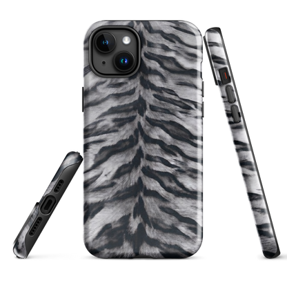 Gray Tiger Print Tough Case for iPhone®