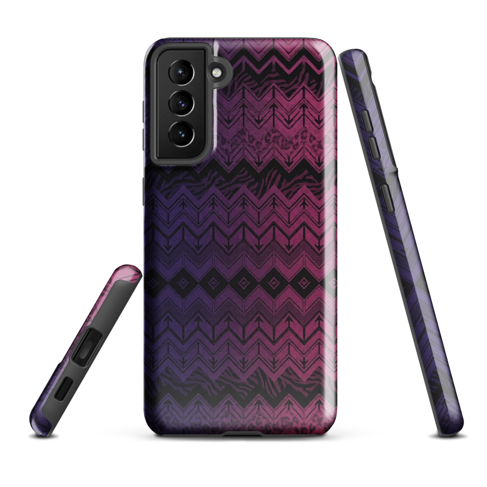 Purple & Pink Chevron Classic Pattern Tough Case for Samsung