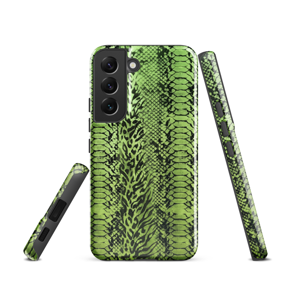 Green Snake Skin & Leopard Print Tough Case for Samsung