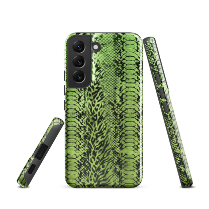 Green Snake Skin & Leopard Print Tough Case for Samsung