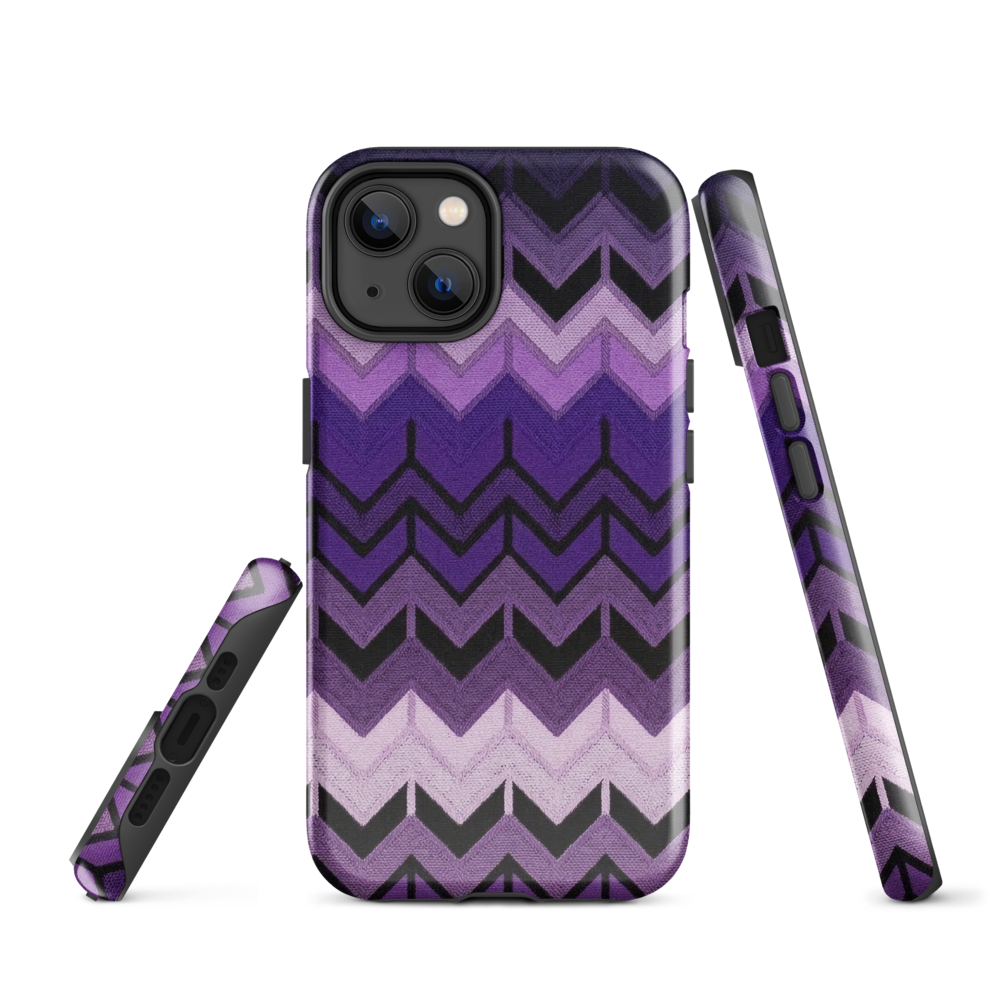 Purple Chevron Tough Case for iPhone®