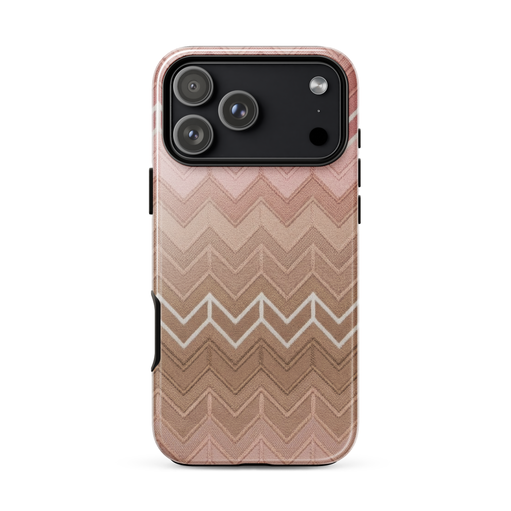 Pink & Muaves Chevron Pattern Tough Case for iPhone®