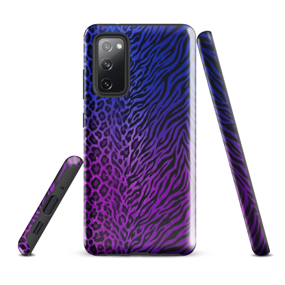 Blue to Purple Zebra & Leopard Print Tough Case for Samsung
