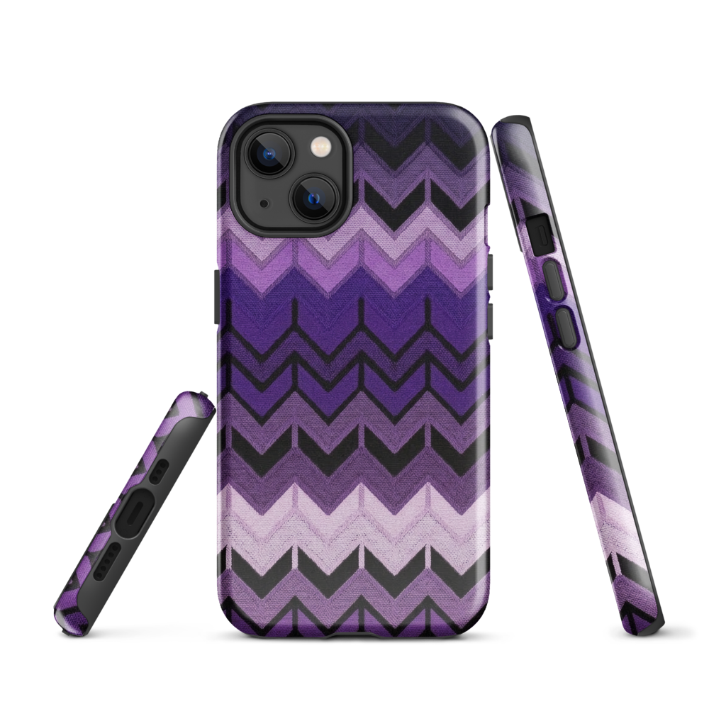 Purple Chevron Tough Case for iPhone®