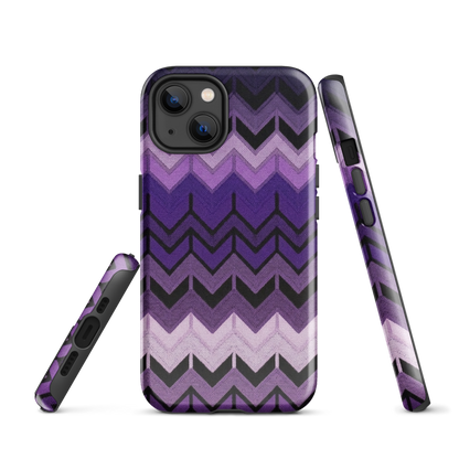 Purple Chevron Tough Case for iPhone®