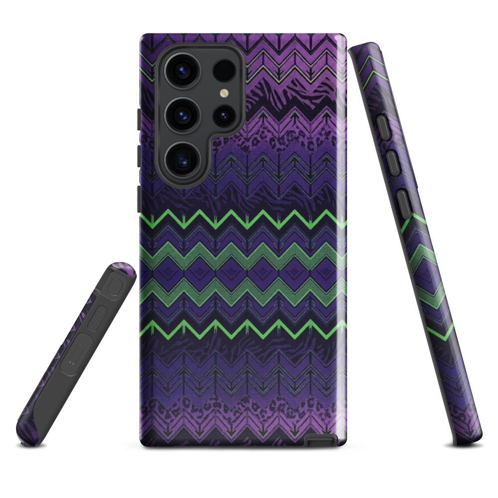 Halloween Chevron Purple & Green Edition Tough Case for Samsung