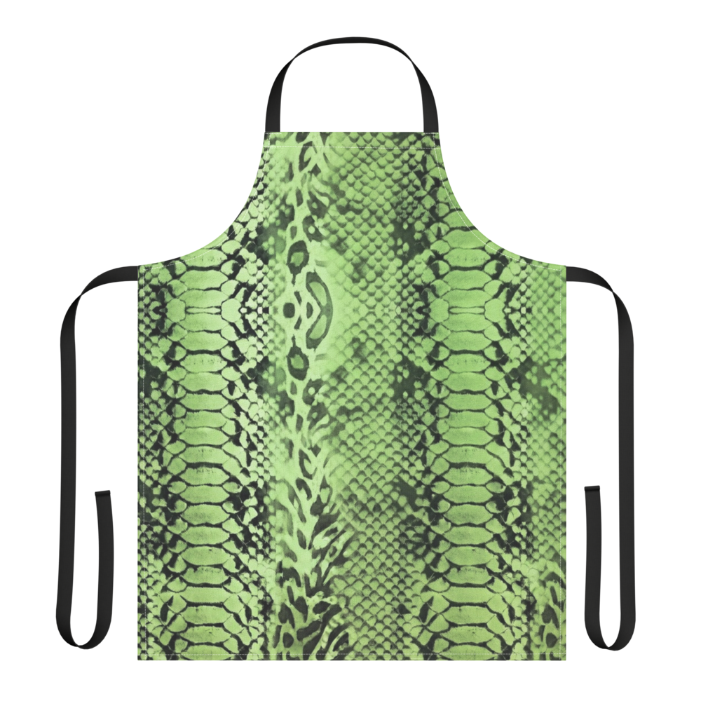 Green Snake Skin Strap Apron