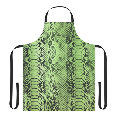 Green Snake Skin Strap Apron