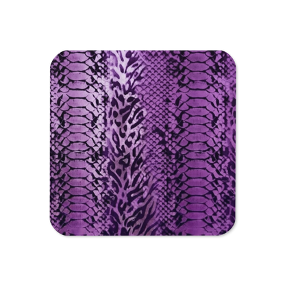 Purple Snake Skin Cork-Back Coaster