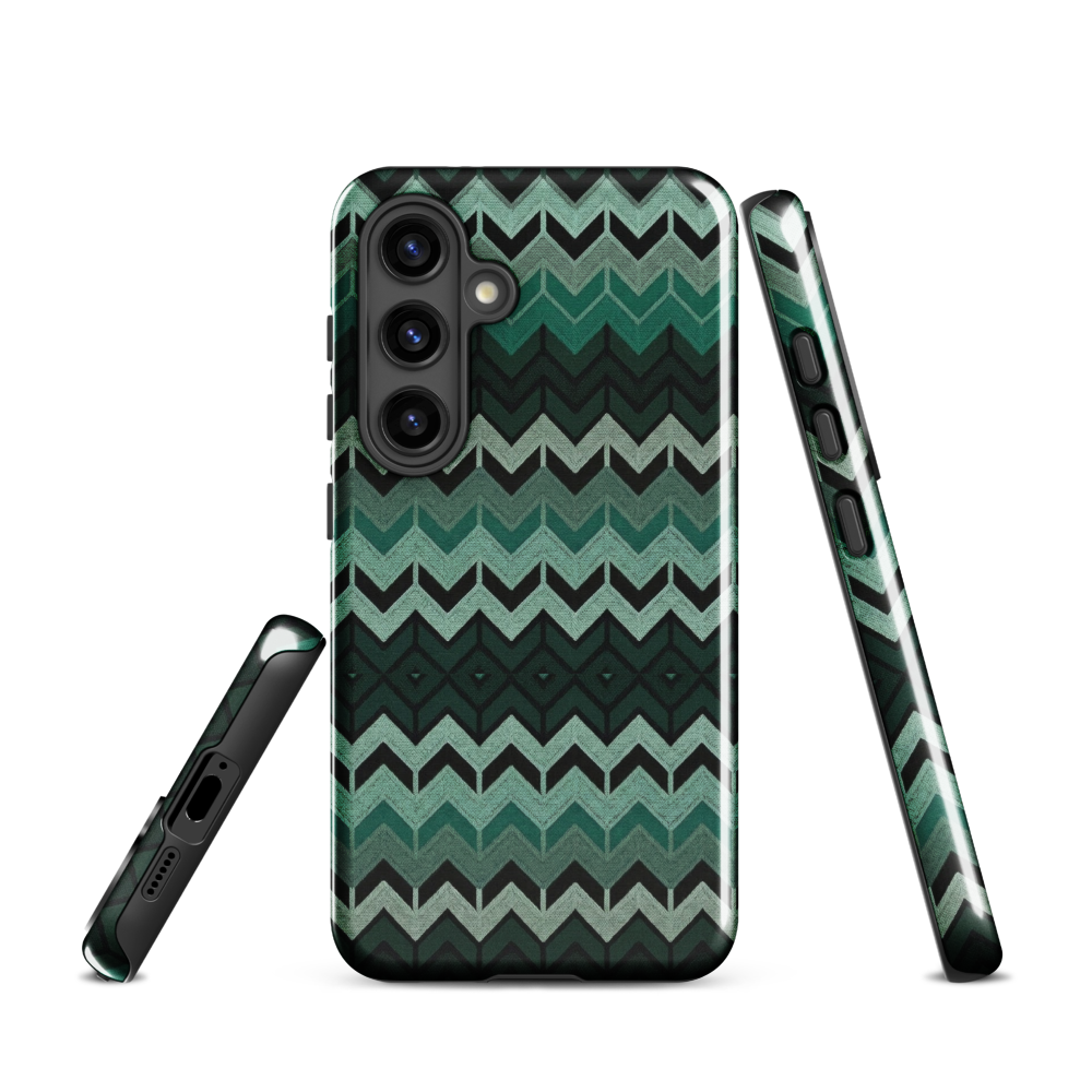 Green Chevron Tough Case for Samsung