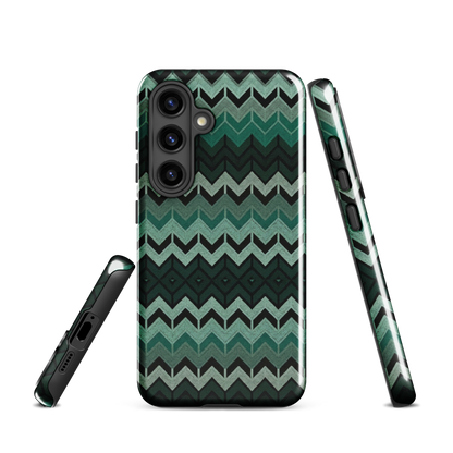 Green Chevron Tough Case for Samsung