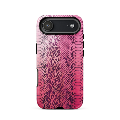 Pink Leopard Print and Snake Skin Tough Case for iPhone®