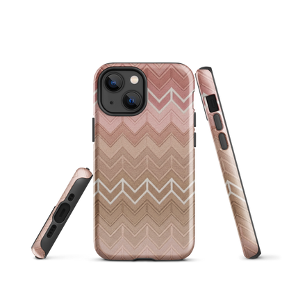 Pink & Muaves Chevron Pattern Tough Case for iPhone®