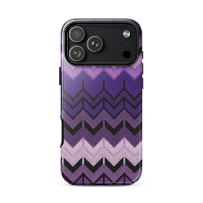 Purple Chevron Tough Case for iPhone®