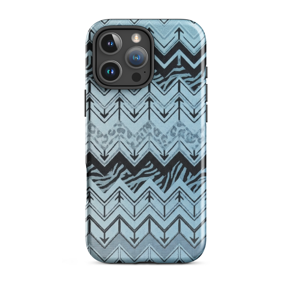 Blue Chevron Zebra & Leopard Print Tough Case for iPhone®