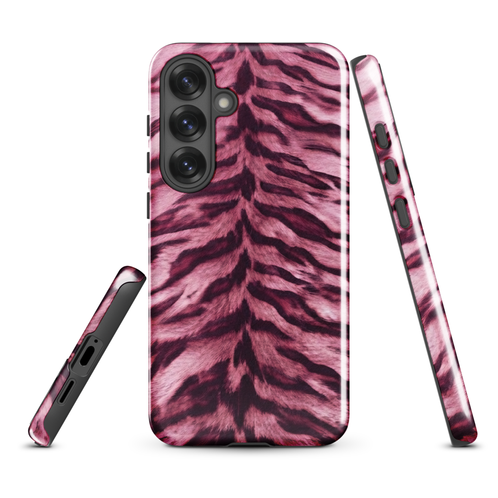 Pink Tiger Print Tough Case for Samsung