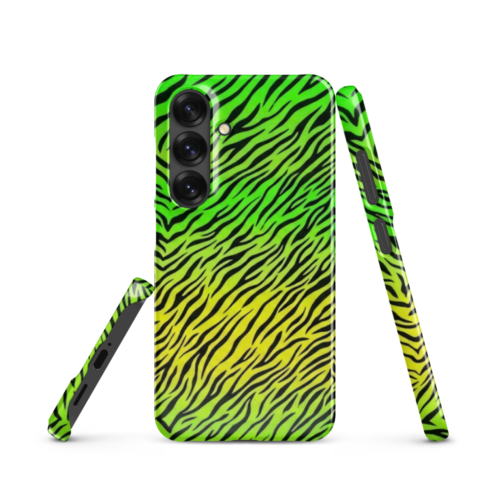 Green & Yellow  Zebra Print Snap Case for Samsung