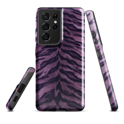 Purple Tiger Print Tough Case for Samsung