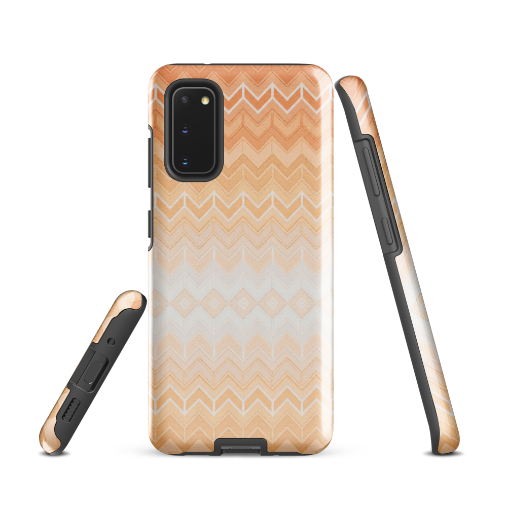 Orange Chevron Tough Case for Samsung