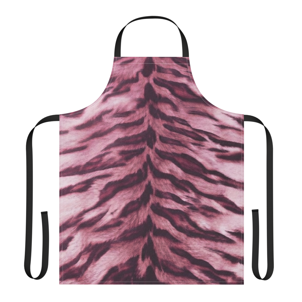 Pink Tiger Print Strap Apron