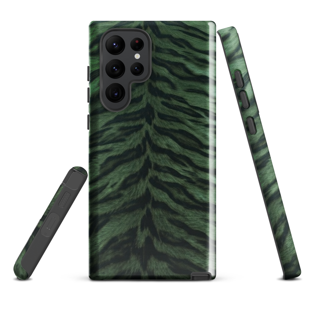 Green Tiger Print Tough Case for Samsung