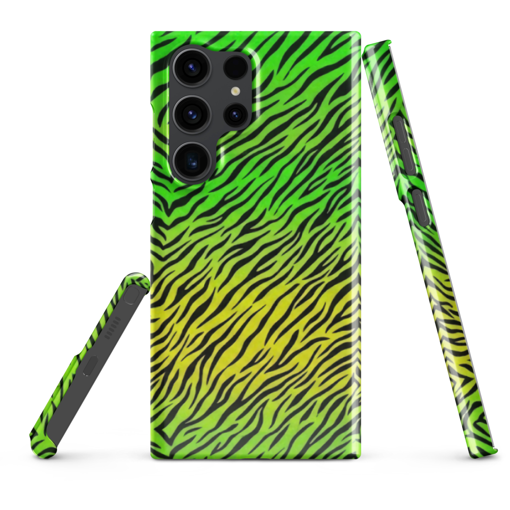 Green & Yellow  Zebra Print Snap Case for Samsung