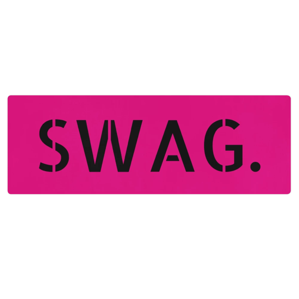 Hot Pink & Black Swag Yoga & Pilates Anti-Slip Wellness Mat