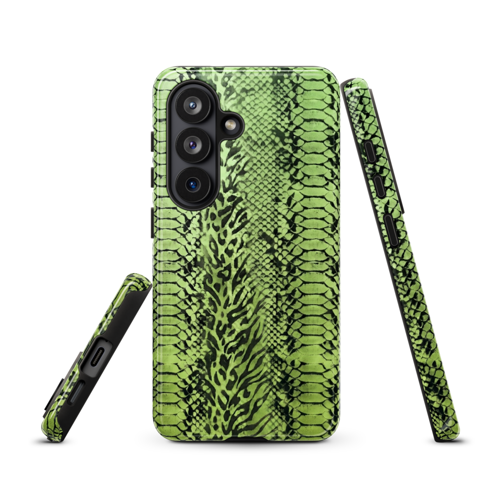 Green Snake Skin & Leopard Print Tough Case for Samsung