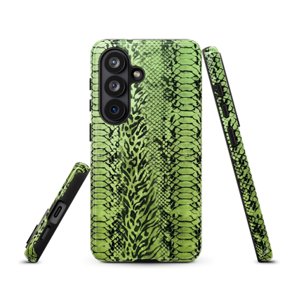 Green Snake Skin & Leopard Print Tough Case for Samsung